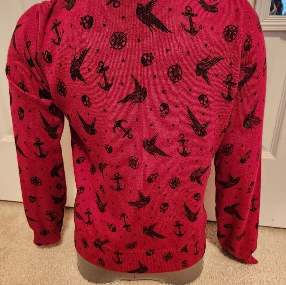 Red Sparrow Tattoo Cardigan M/L - Picture 3 of 8